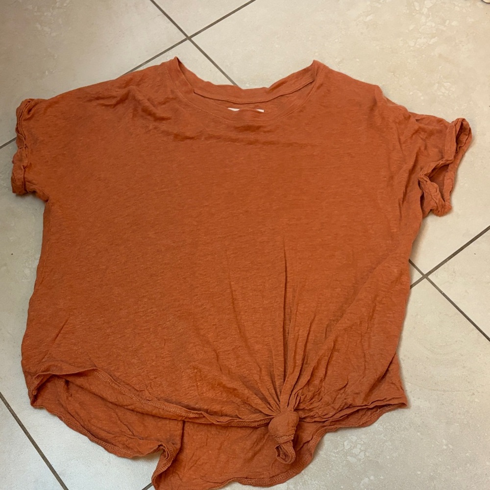 Lou & Grey Women's Burnt Orange Short Sleeve Tee